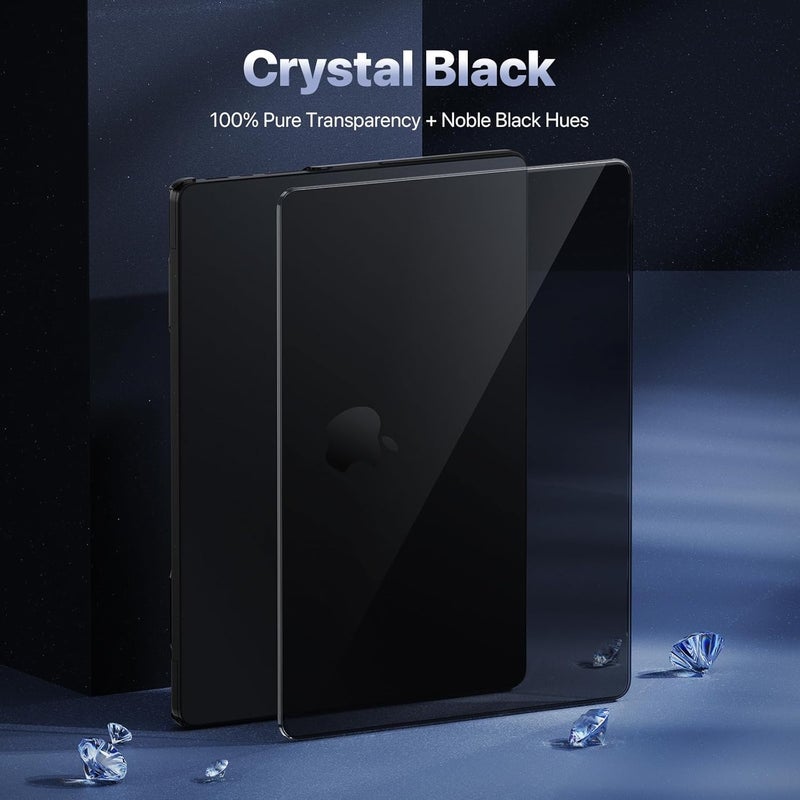 soonjet حافظة متوافقة لجهاز MacBook Pro مقاس 14 بوصة | M5 M4 M3 M2 M1 Pro/Max 2025-2021 | شفافة 100%، سوداء مصقولة | غلاف صلب واقي للكمبيوتر المحمول | أسود كريستالي - Image 2